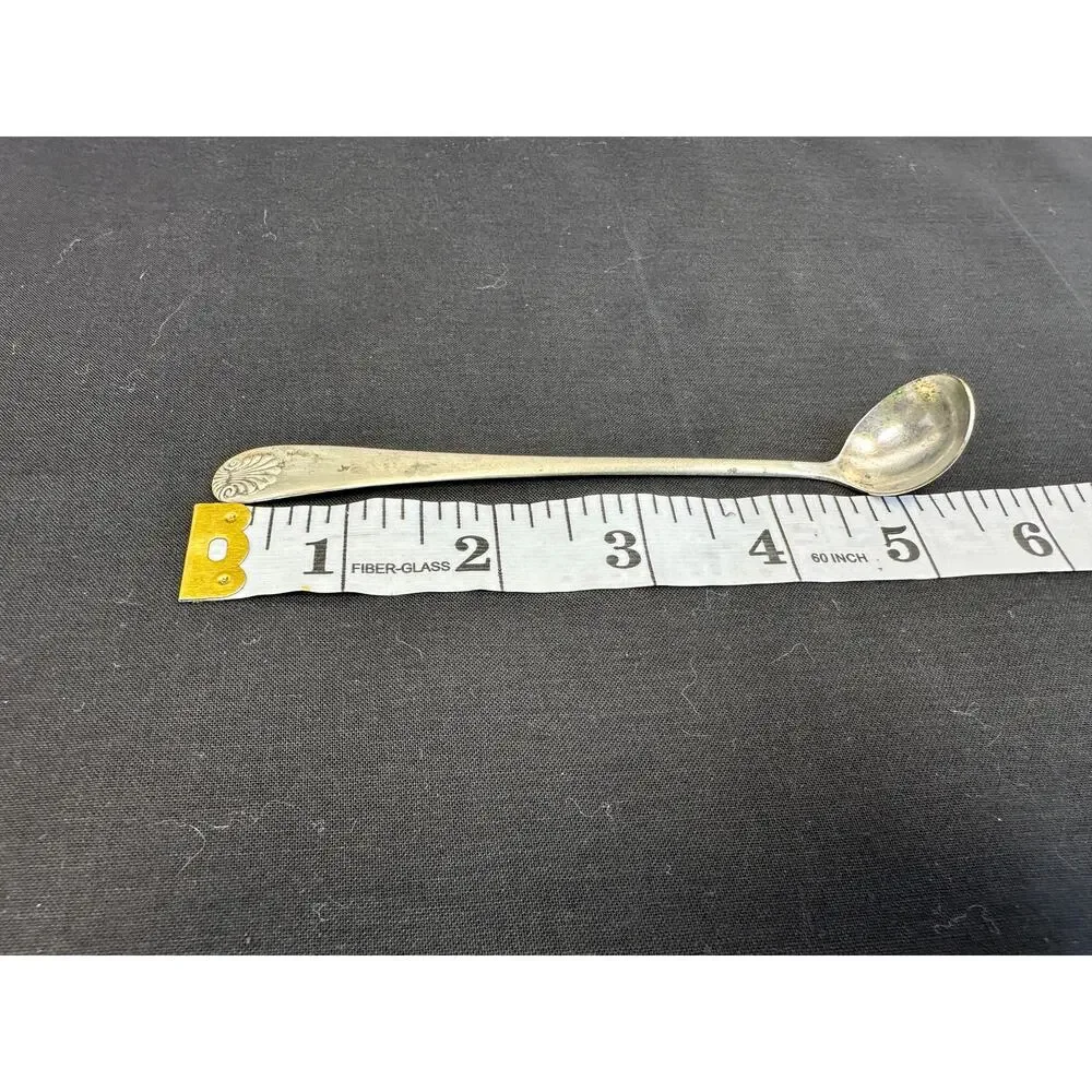 Tiny Salt Mustard Demitasse Spoon Ladle Vintage Stamped 
